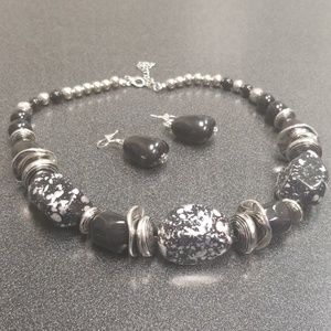 Necklace and earrings